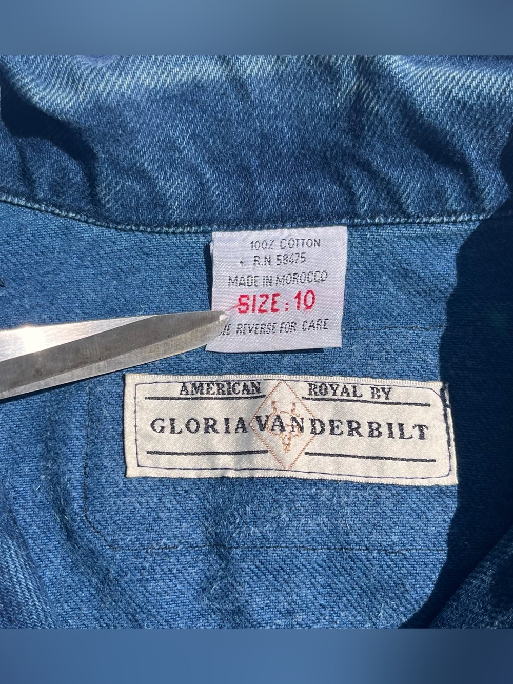 Vintage 90s Jean Jacket Disney Patch 1999 Mickey Gloria Vanderbilt Denim Crop S - Picture 9 of 13